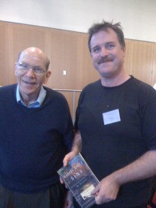 Mr Bridges kindly posing for a photo after autographing a book for a friend of mine.