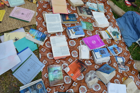 Damaged-Pastors-books-drying-out